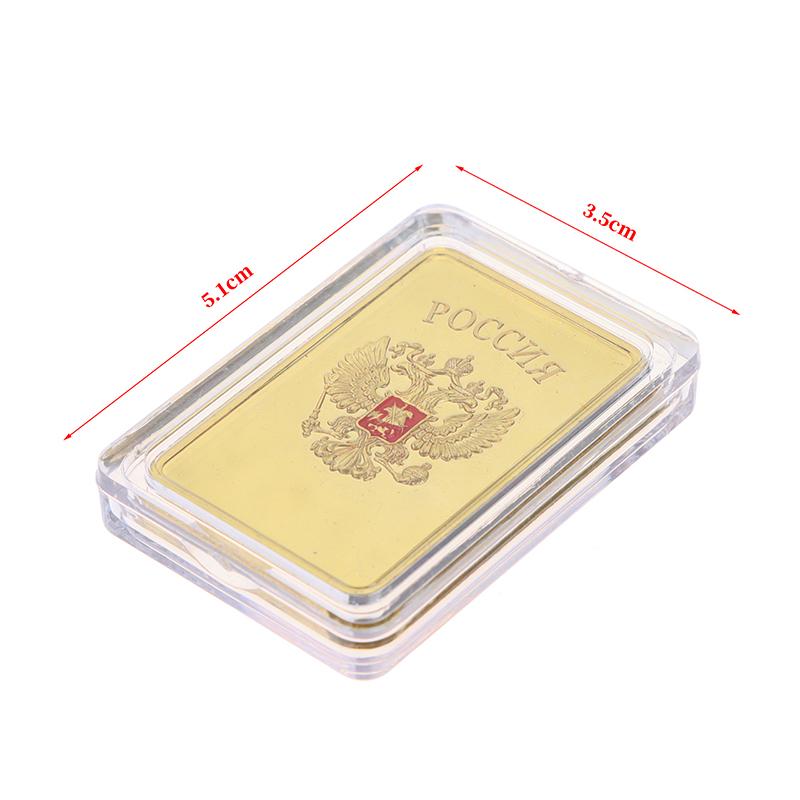 Золотой слиток Государственный герб СССР Золотая советская памятная сувенирная монета