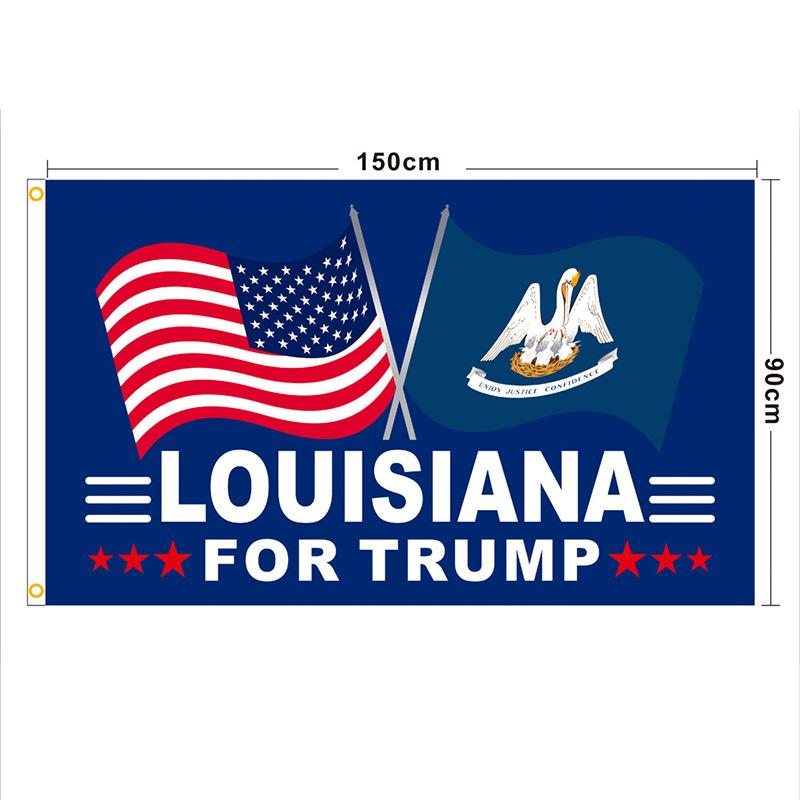 США поддерживают флаг победы Трампа, государственный флаг США LOUISIANA
